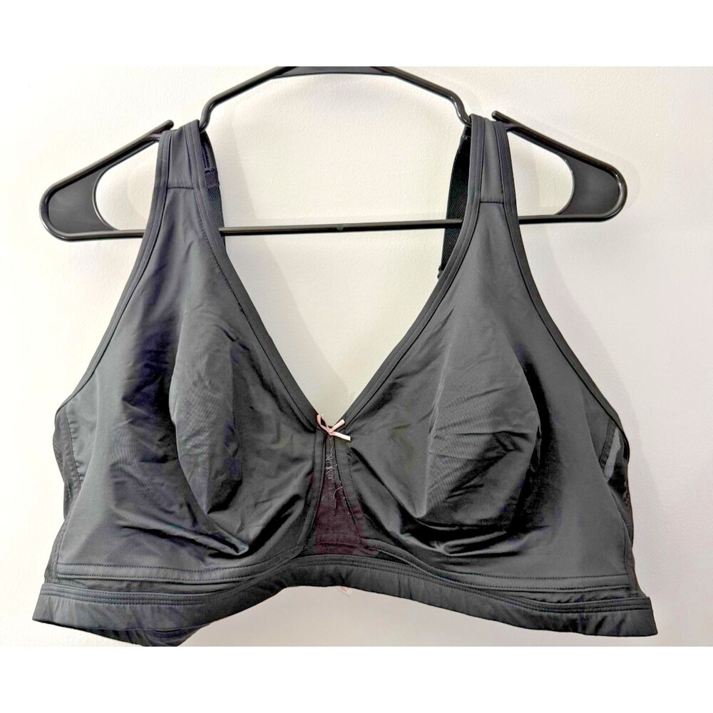 Cacique Women's Plus Soft Cup Black Bra 50C Basic Comfy Goth